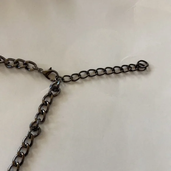 Purple Beaded Statement Necklace - Picture 7 of 10